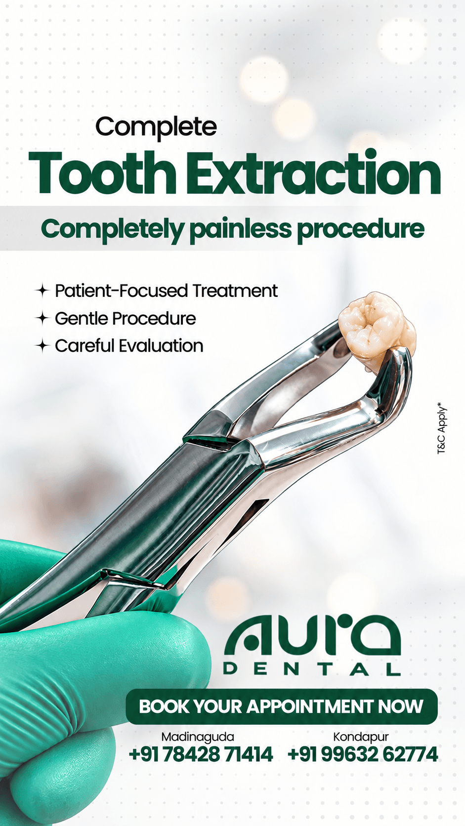 Complete, painless tooth extraction at Aura Dental